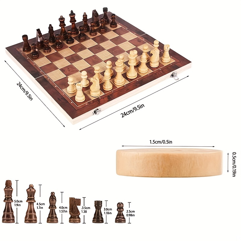 3 in 1 Chess Board, Folding Wo - đánh giá và giá Board Game Zenith