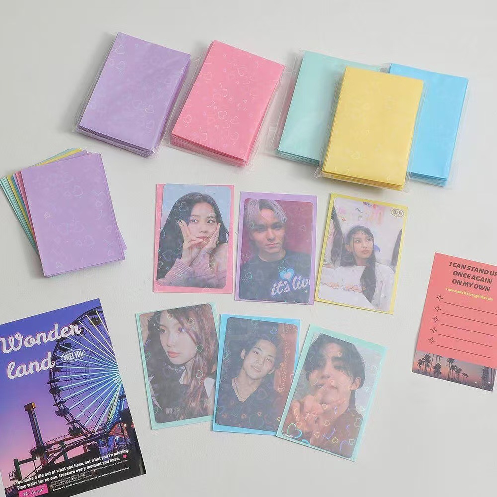 50pcs Laser Heart Card 61x91mm - đánh giá và giá Board Game Zoo