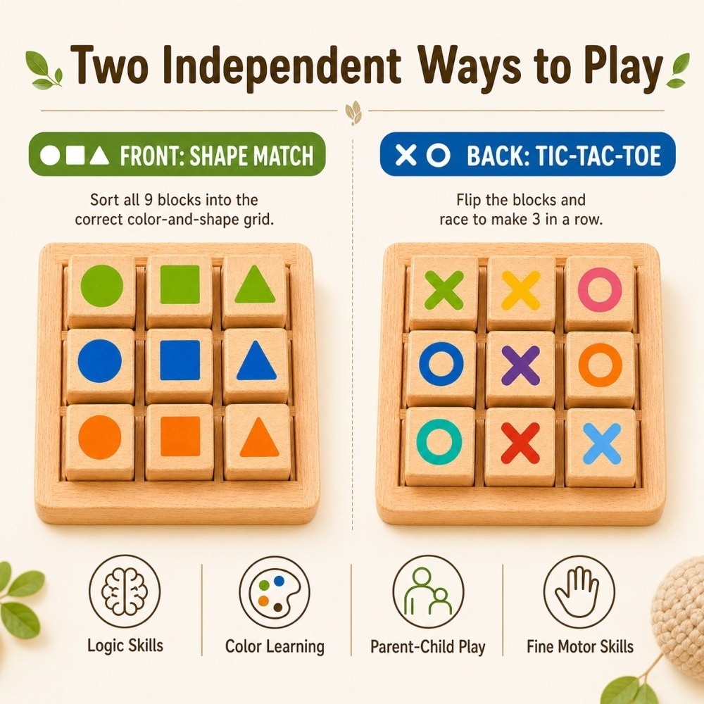 Portable Wooden Tic Tac Toe Tw - đánh giá và giá Board Game For 5 Players