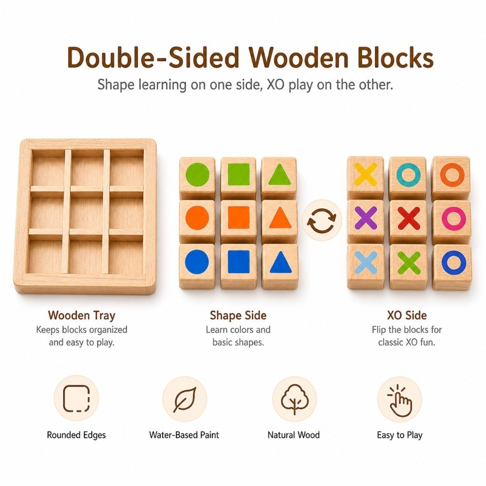 Portable Wooden Tic Tac Toe Wo - đánh giá và giá Board Game For 5 Players